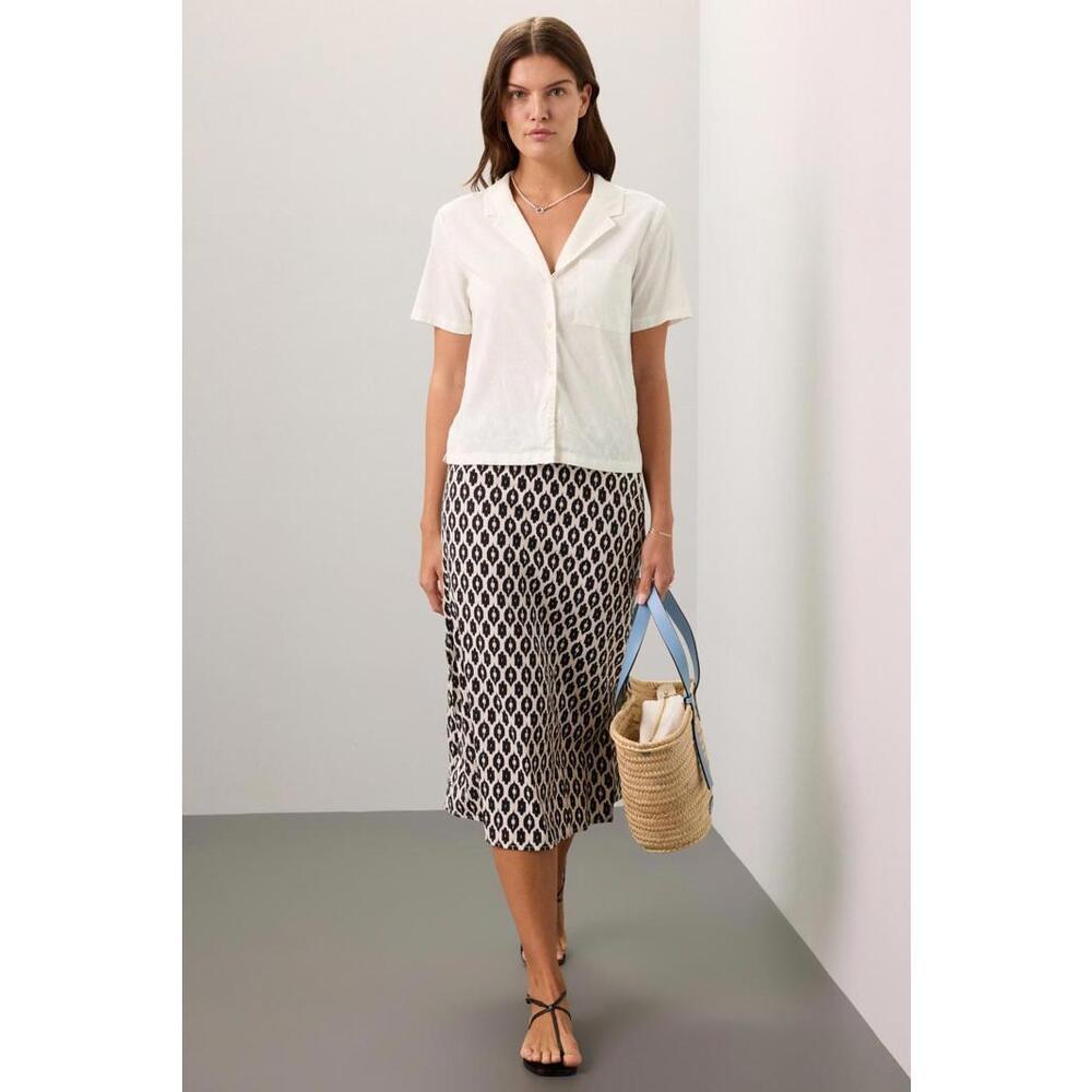 Marine Layer Lucy White Resort Shirt Size L